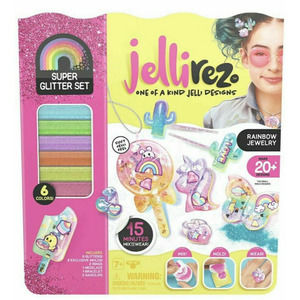 NEW Jellirez Rainbow Jewelry Maker Super Glitter Set Art Girls